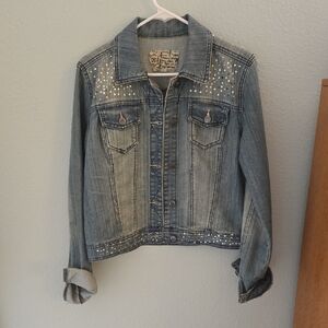 Rinestone Studded Denim Jacket